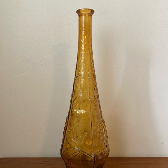 Other - 🍀VTG Empoli Amber Glass Genie Bottle